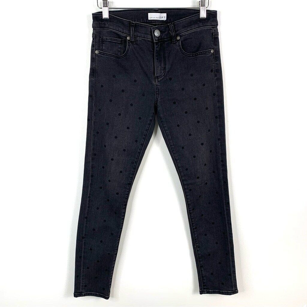 LOFT Modern Skinny Polka Dot Jeans Size 26 - Picture 2 of 12